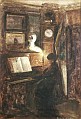 Hugo Larsen: Woman by a Piano.