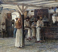 Hugo Larsen: In einem Rumladen, St. Croix 1905.