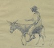 Hugo Larsen: Man on a Donkey, St. Croix 1906
