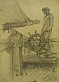 Hugo Larsen: The Helmsman on the Motor Scooner Viking, 1907
