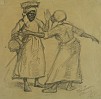 Hugo Larsen: To kvinder i samtale, St. Thomas, 1905.