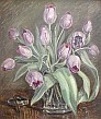 Lauritz Howe: Tulipaner i vase, 1928.