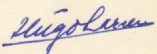 Hugo Larsens underskrift